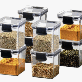 Kit com 8 Potes Porta Temperos Herméticos Empilháveis 260ml – UDCharmosa